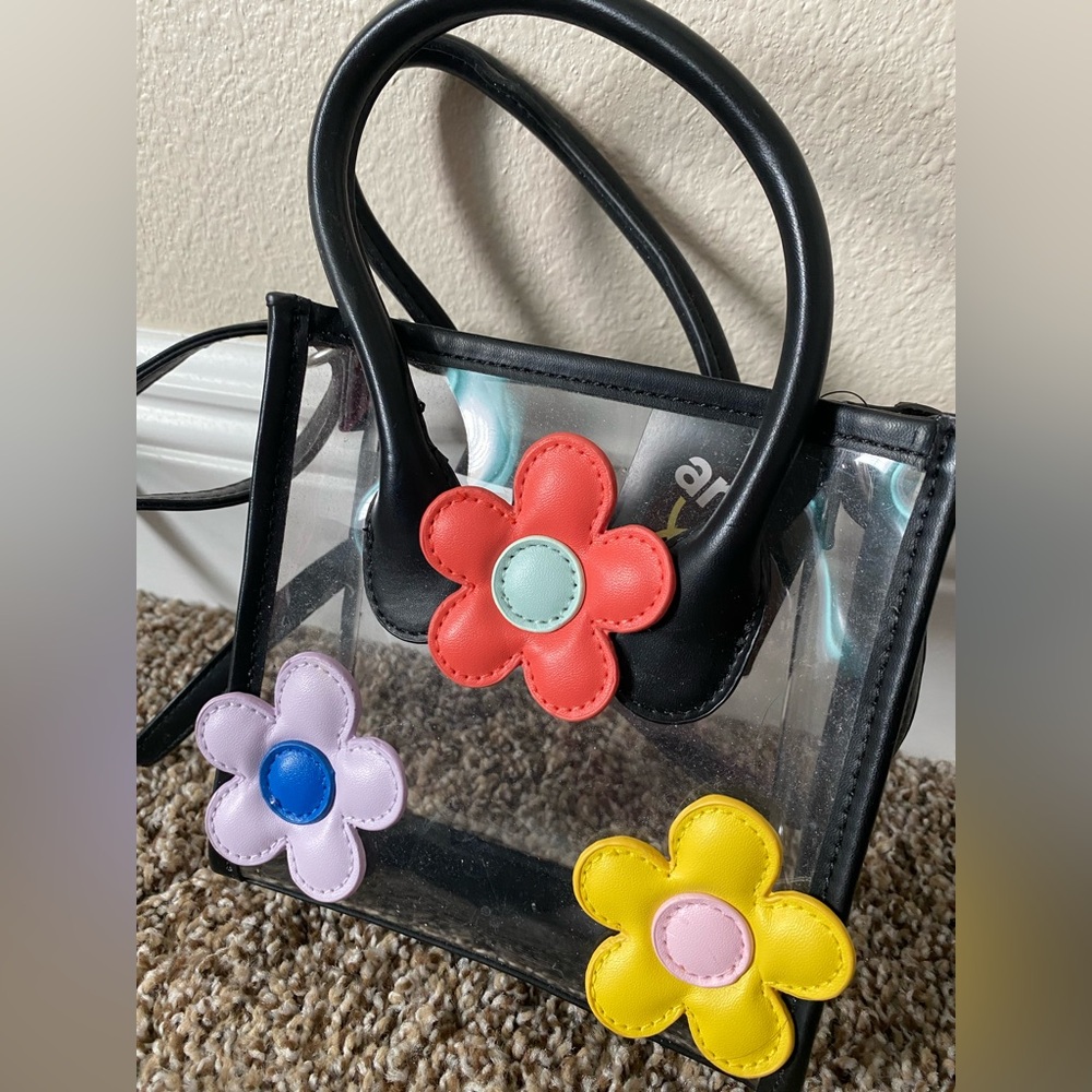 Kids Flower-Embellished Clear Bag - Picture 2 of 4